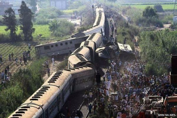 ارتفاع عدد ضحايا حادث تصادم قطاري الإسكندرية إلى 40 حالة وفاة