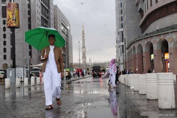 أمطار على المدينة المنورة صباح اليوم