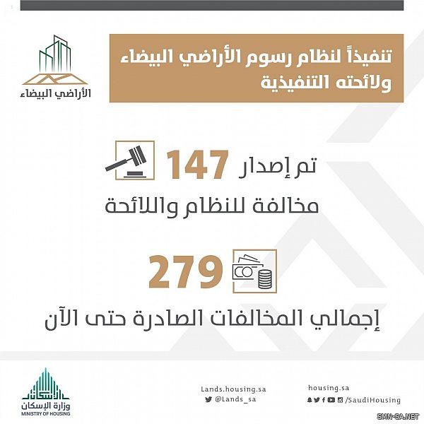 لجنة "الأراضي البيضاء" تصدر 147 قراراً جديداً على مخالفي النظام واللائحة التنفيذية