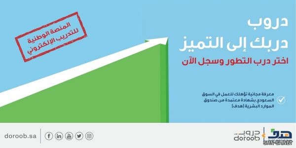 تلبية لاحتياجات سوق العمل "هدف" يطور دورات التدريب الإلكتروني "دروب"