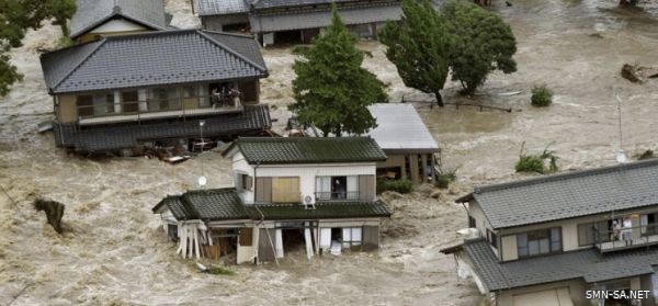 بسبب الانهيارات الأرضية والفيضانات الناجمة عن الأمطار الغزيرة .. وفاة حوالي 60 شخصا في اليابان