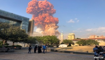 انفجار ضخم يهز العاصمة اللبنانية بيروت