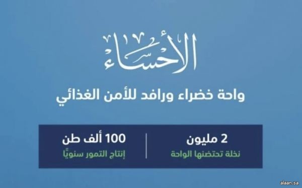 الأحساء.. واحة خضراء ومصدر للأمن الغذائي ومبادرات وبرامج بيئية بقيمة (60) مليار ريال